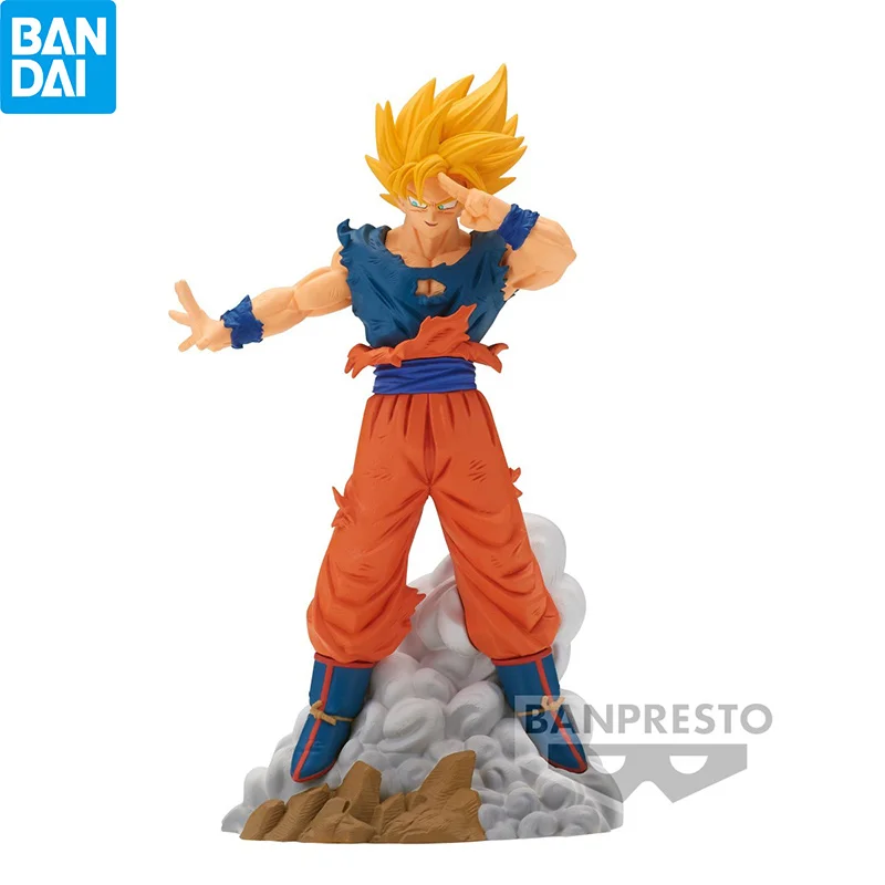 Original Bandai Dragon Ball Z History Box vol.9 Son Goku Anime Figure Action Model Collectible Toys Gift