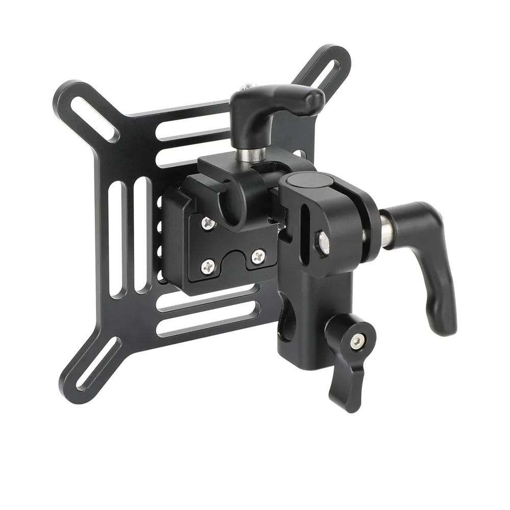 

Adjustable Monitor Mount Bracket 75x75mm 100x100mm with Quick Release V-Lock for 13 to 32" LCD Monitor, Light Stand
