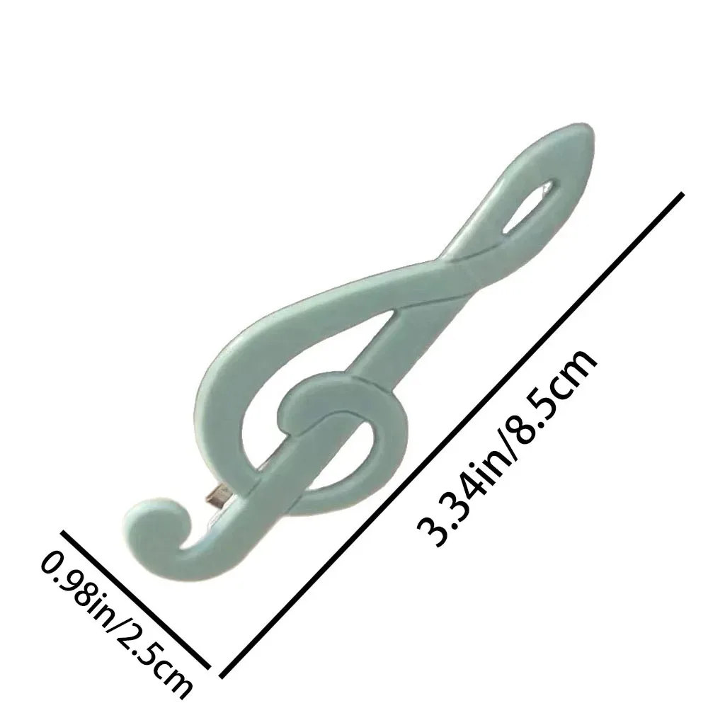 Y2k Style Music Symbol Hair Accessories Vintage Sweet Cute Hair Clip Cyan Fresh Hairpin New Sensea Of Niche Fashion And Art 2025 image 6