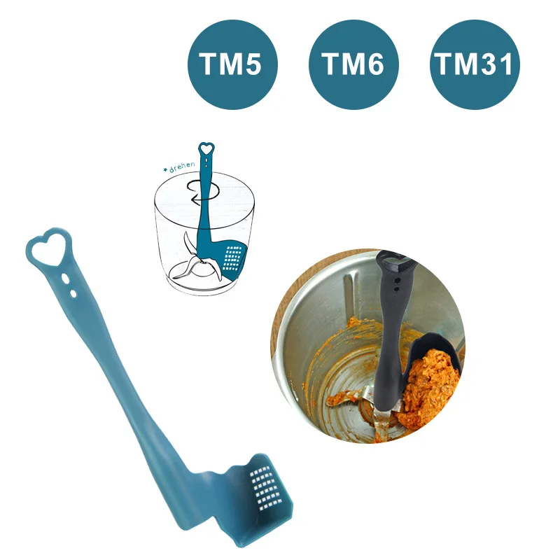 

1/2/4pc Rotating Spatula for Kitchen Thermomix TM5/TM6/TM31 Removing Portioning Food Multi-function Rotary Mixing Drums Spatula