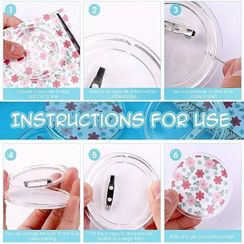 Set Of DIY Handmade Buttons Pins Make Your Own Button Picture Designs Button Badges For DIY Crafts