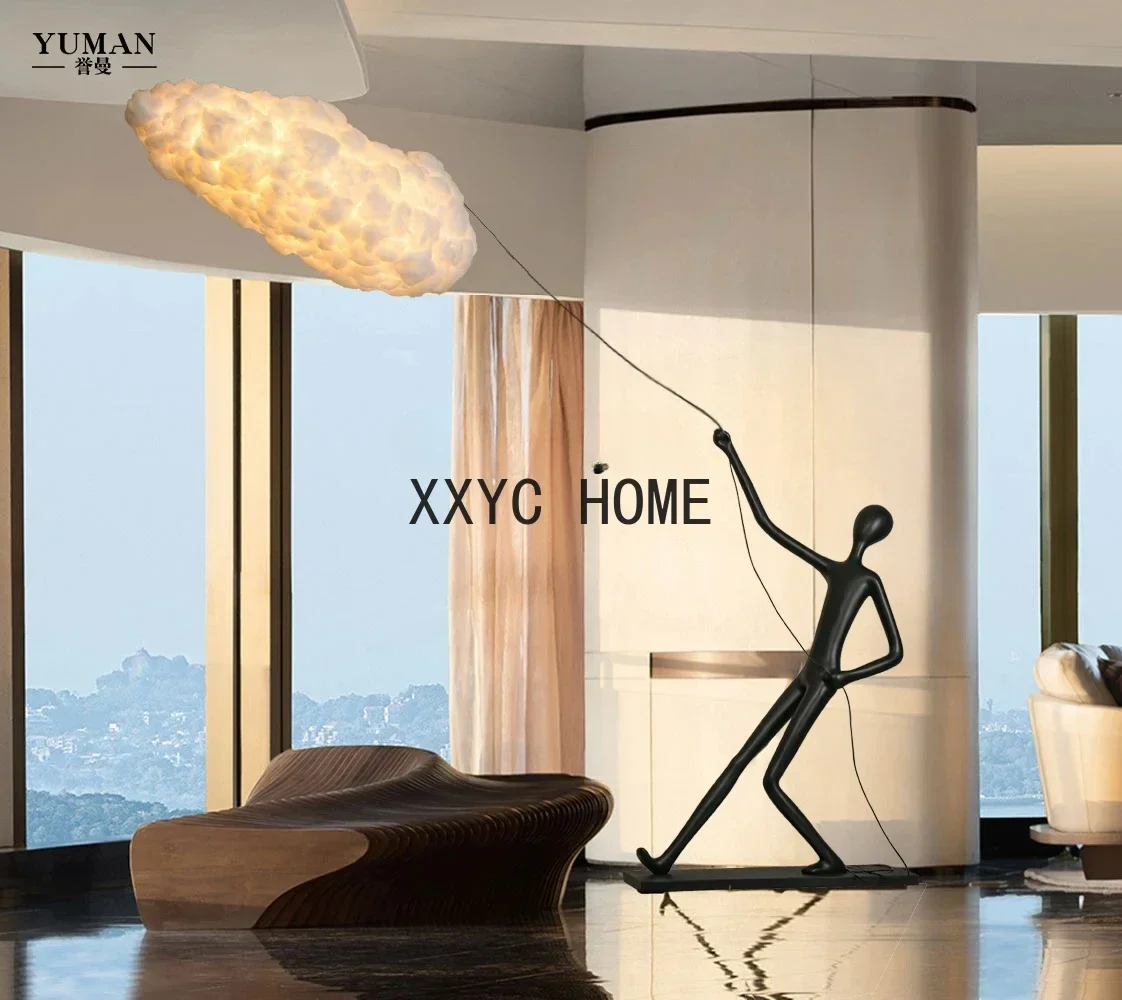 الحديثة الإنسان الفن النحت مبيعات مكتب فندق المدخل الإبداعية الشكل مصباح الديكور الحلي الكبيرة