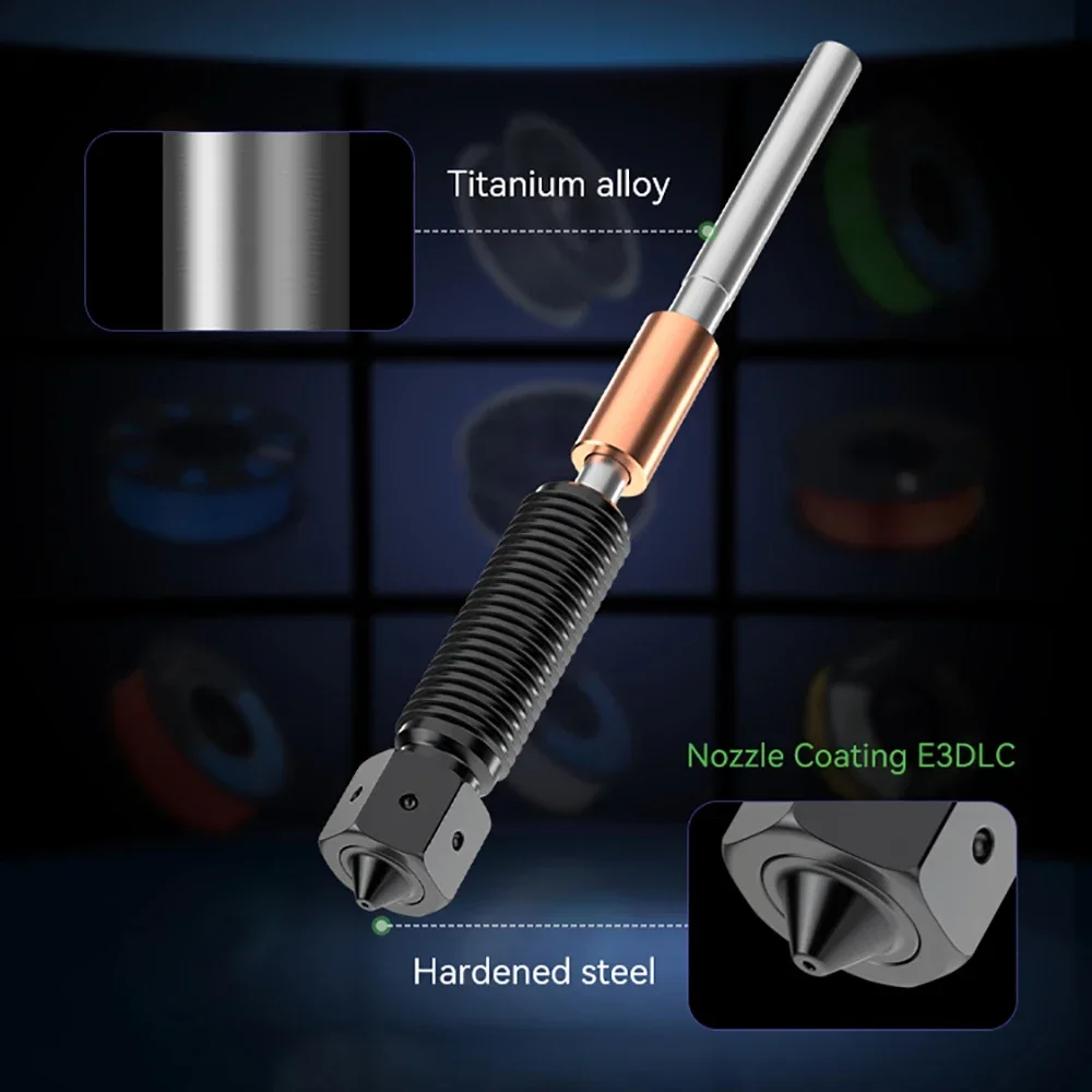 

Creality 0.4mm Genuine E3D Obxidian™ High Flow Nozzle Assembly K1C/Ender-3 V3/Ender-3 V3 Plus Nozzle Kit All-metal Integrated