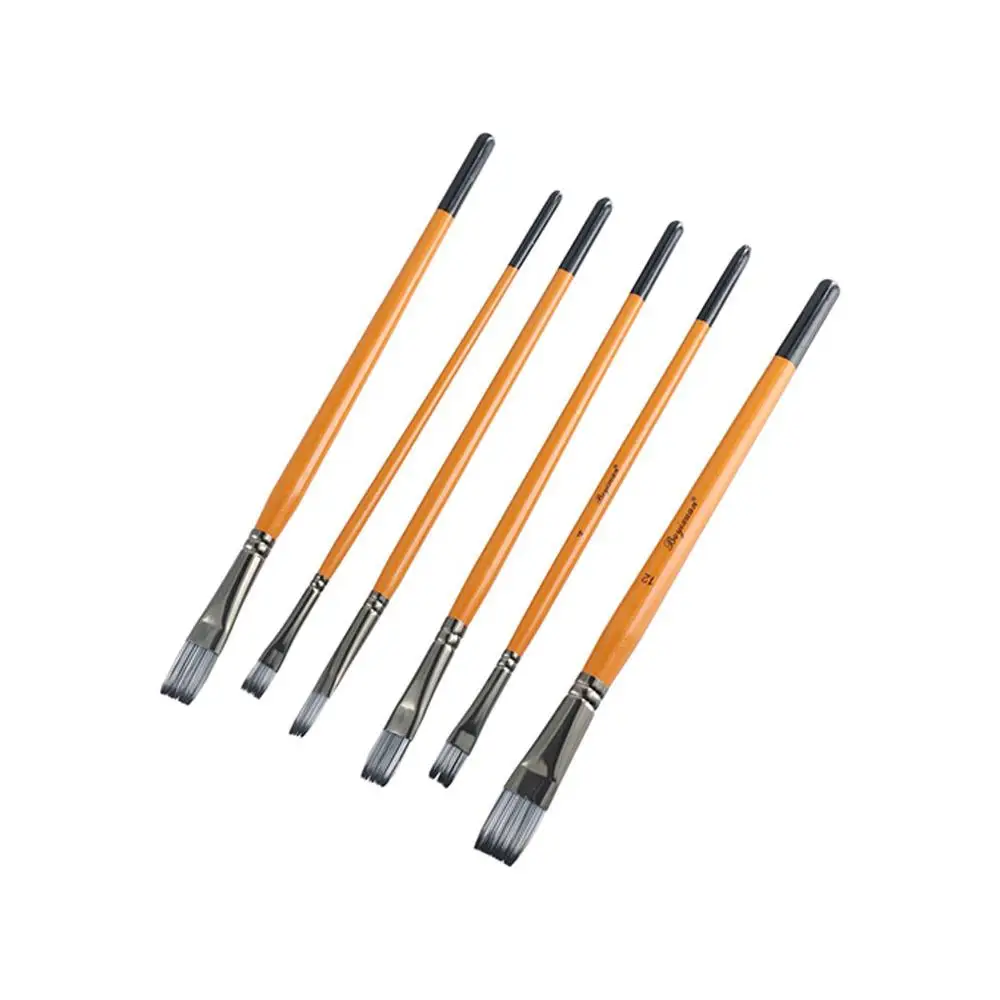 

Synthetic Nylon Hair Painting Brushes Kits Round Head Wooden Handle Art Paint Brushes Stationery Spike Head Art Supplies Drawing