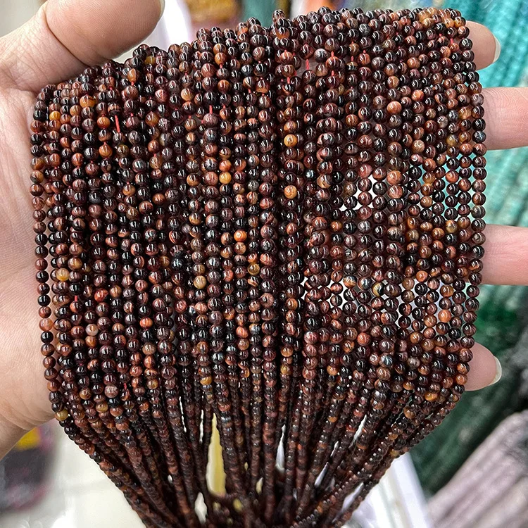 3mm natural stone beads granet beads tiger eye 3mm round beads for jewelry making