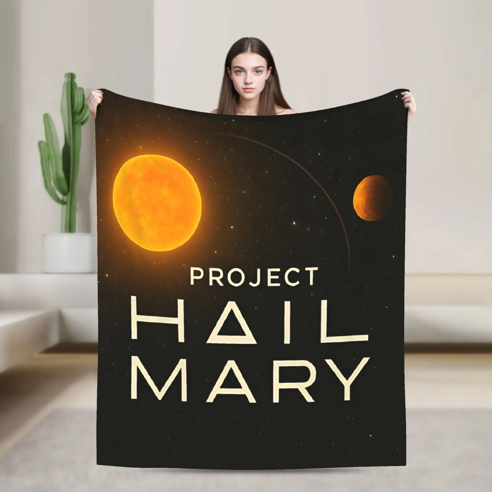 Project Hail Mary Blanket  Super Soft Graphic Plush Throw Blanket For Kids Living Room Flannel Bedspread Bed Cover