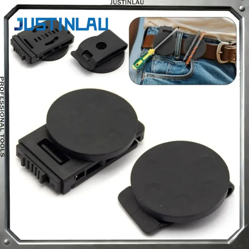 

Магнитный держатель для инструментов JUSTINLAU: регулируемый, портативный, с сильным магнитом, крепление на пояс, магнитная присоска, аксессуар для инструментов