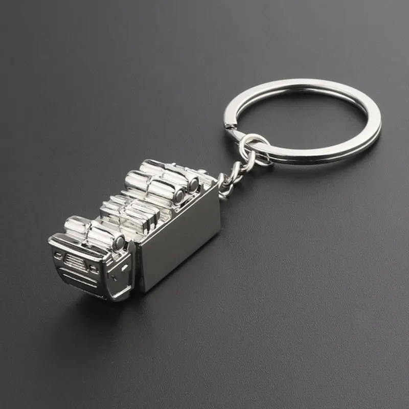 60Pcs Mini Metal Truck Lorry Car Keyring Keyfob Keychain Creative Lovely Car Pendant Keyring Gift