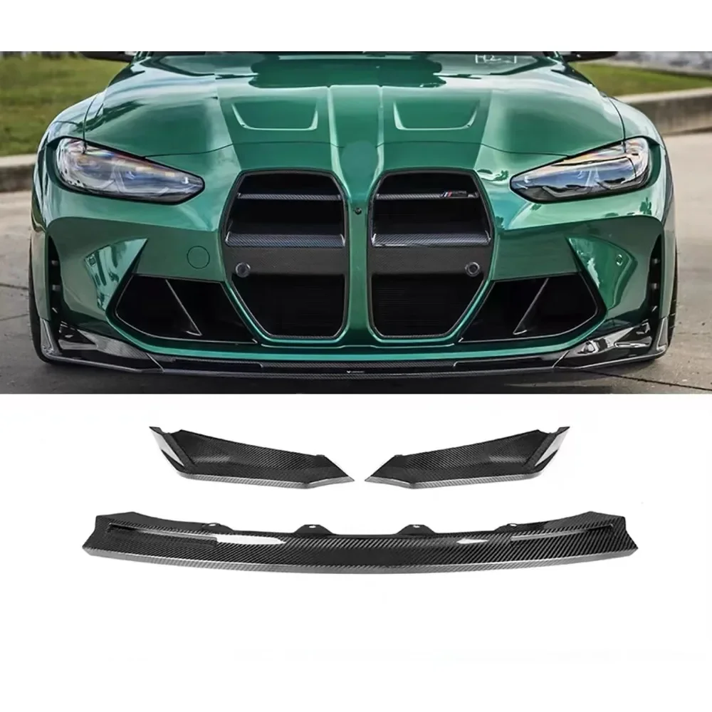 

V Style For BMW G80 G82 M3 M4 2021+ Front Body Kit Dry Carbon Fiber Car Bumper Spoiler Diffuser Splitter Lip Exterior Parts