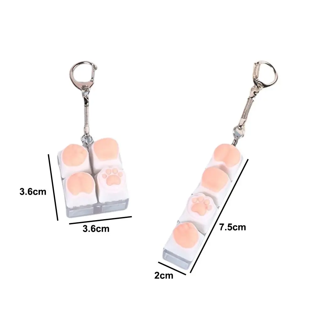 Nouveau bricolage clavier Fidget porte-clés touches bouton Keycap Clicker passer le temps soulagement du Stress pincement