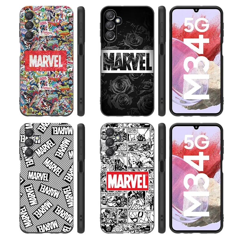 Чехол для телефона с логотипом Marvel Мстители для Samsung Note 8 9 10 Lite 20 Ultra M40 M60 M80 S M14 M32 M33 5G M04 M10 M11 M12 M42 M51 M62