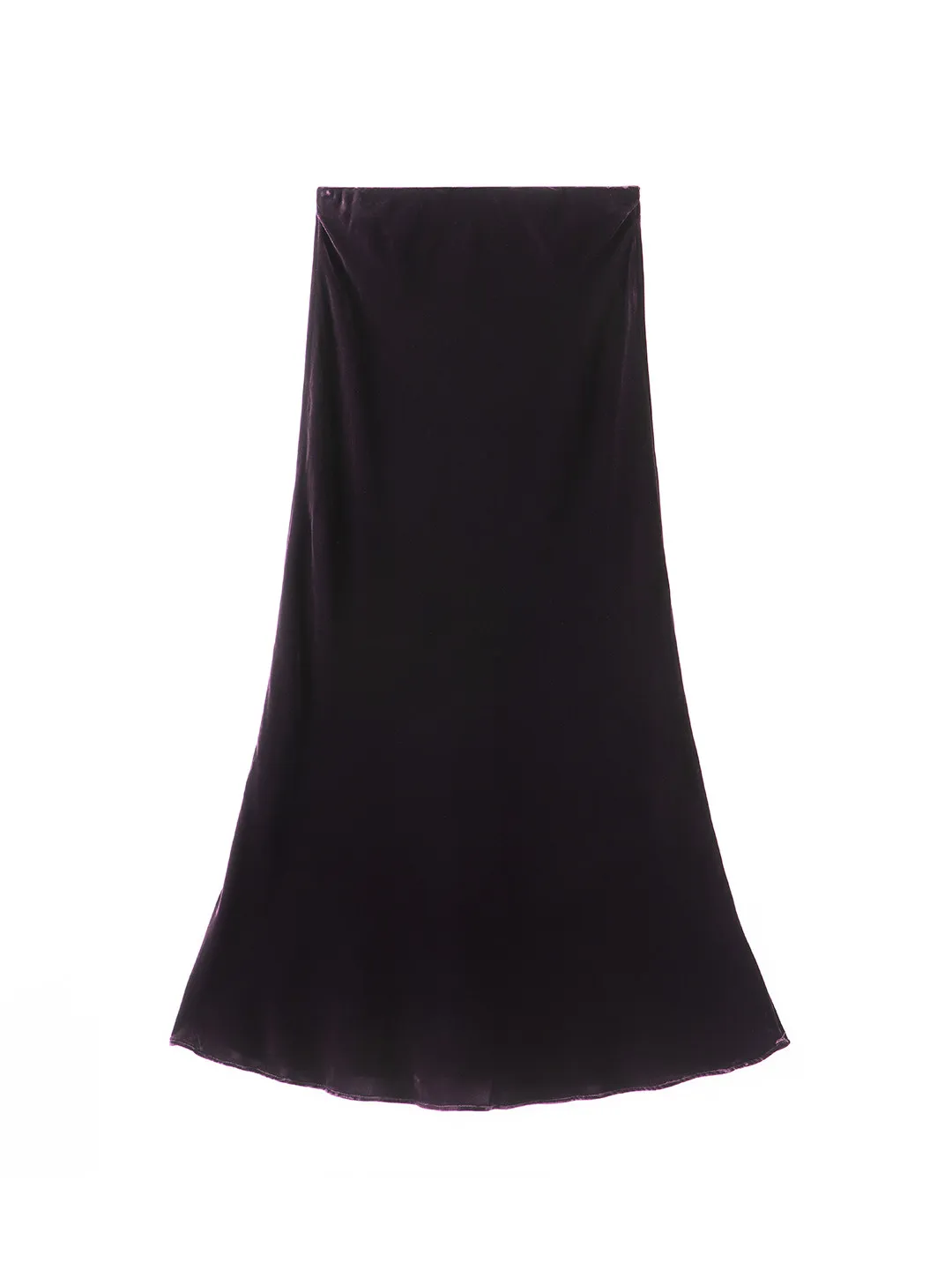 Winsleter-Silk Velvet Elegant Skirts, Elastic Waist Solid, Women French Retro Temperament Trumpet Skirt, 2026 Autumn B6O606CC