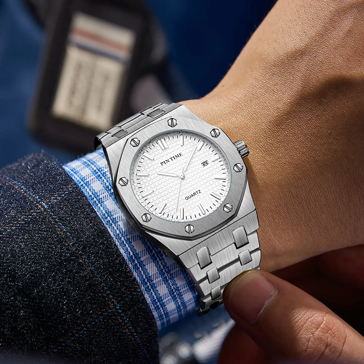 Men's Luxury Business Stainless Steel Watch For Men Sport Excellence Waterproof Wristwatch Tough Men Gift relojes Free shipping