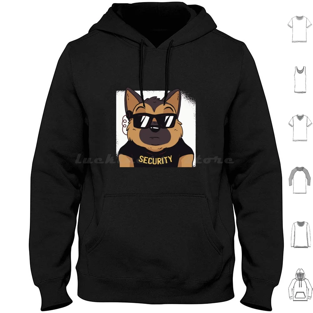 German Shepherd Security Hoodie cotton Long Sleeve Dog Cute Puppy Animal Dogs Puppies Funny Pet Animals Doggo Meme Dog