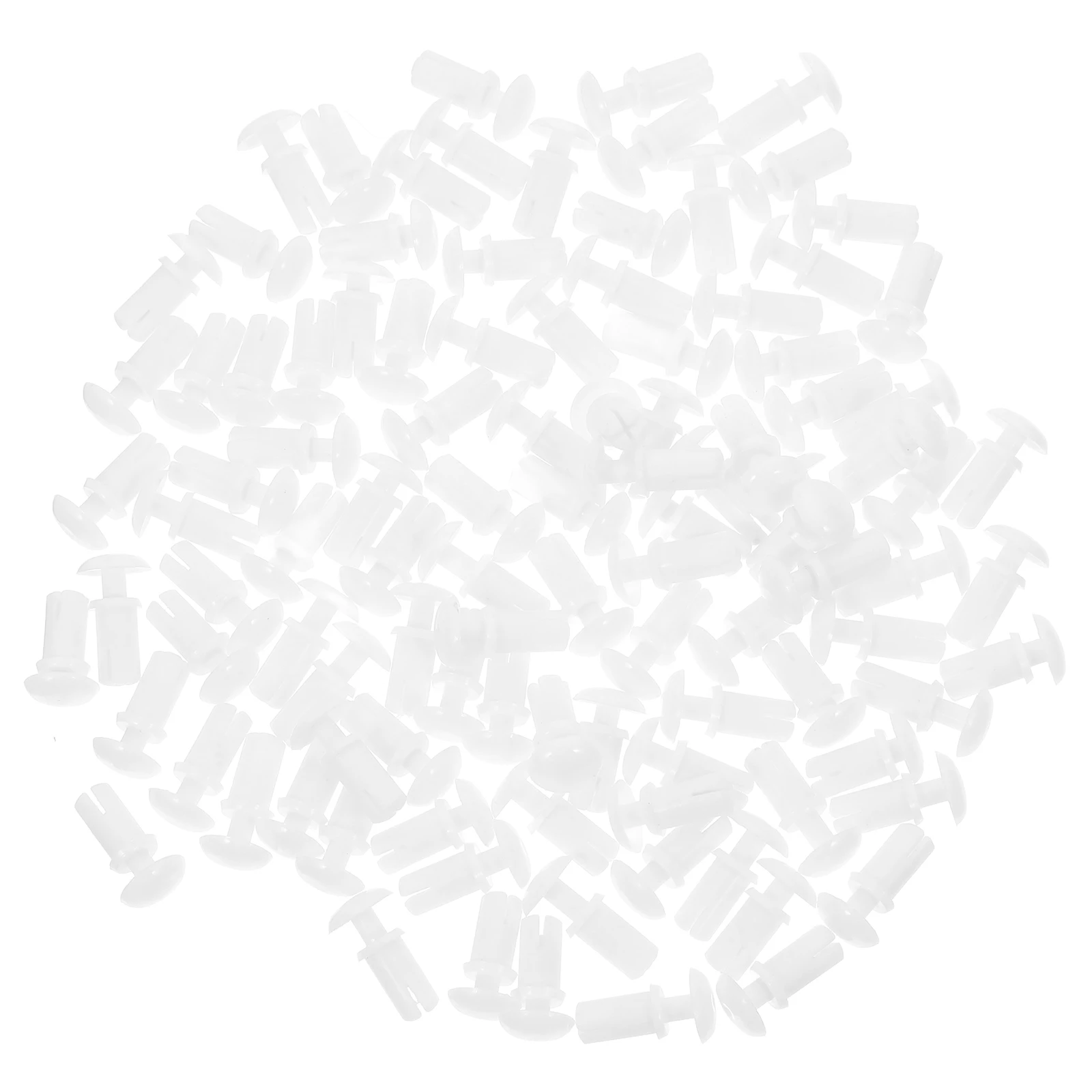 

100pcs White Plastic Rivet Expansion Clips Insulation Shockproof Universal Car Fasteners Bumper Retainer Clips For Auto Door
