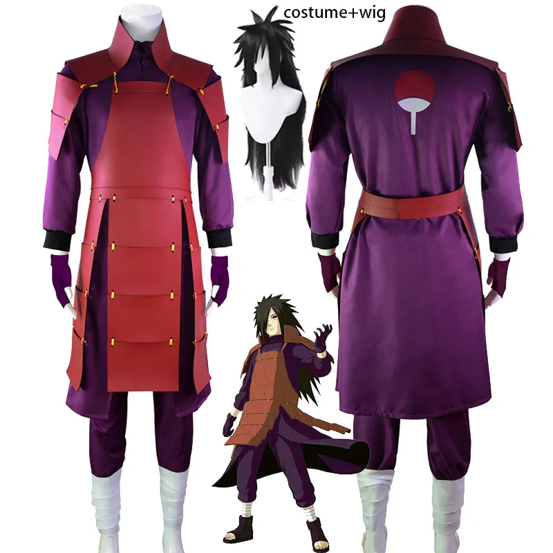 

WHH Fashion Anime Cosplay Costume Uchiha Madara Role Play Outfit Armo About Hkaging For Men Carnival Suit