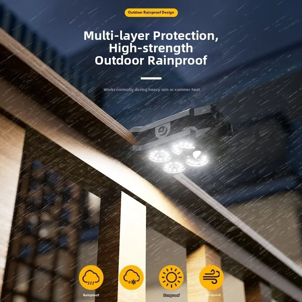 Waterproof LED Solar Clip Light Wireless Ultra Bright Motion Sensor Solar Lamp Easy To Install Intelligent Sensing