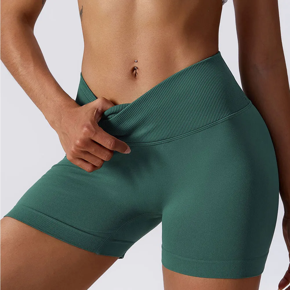 

Summer Seamless Yoga Shorts High Waist Elasticity Sports Leggings Women Breathable Cycling Shorts Buttock Lift Gym Shorts Women