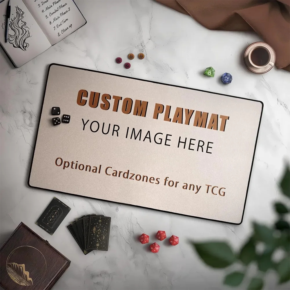 Игровой коврик TCG DIY для Riftbound, индивидуальный коврик для карт, коврик для OPCG, нескользящий, прочный, с прошитыми краями, магический коврик для карт.