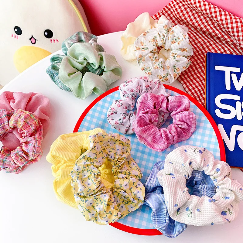 10Pcs/Lot Hair Accessories Girls Cute Head Large Items Elastic Hair Bands Cartoon Flower Headband Sweet Suits Children Headdress