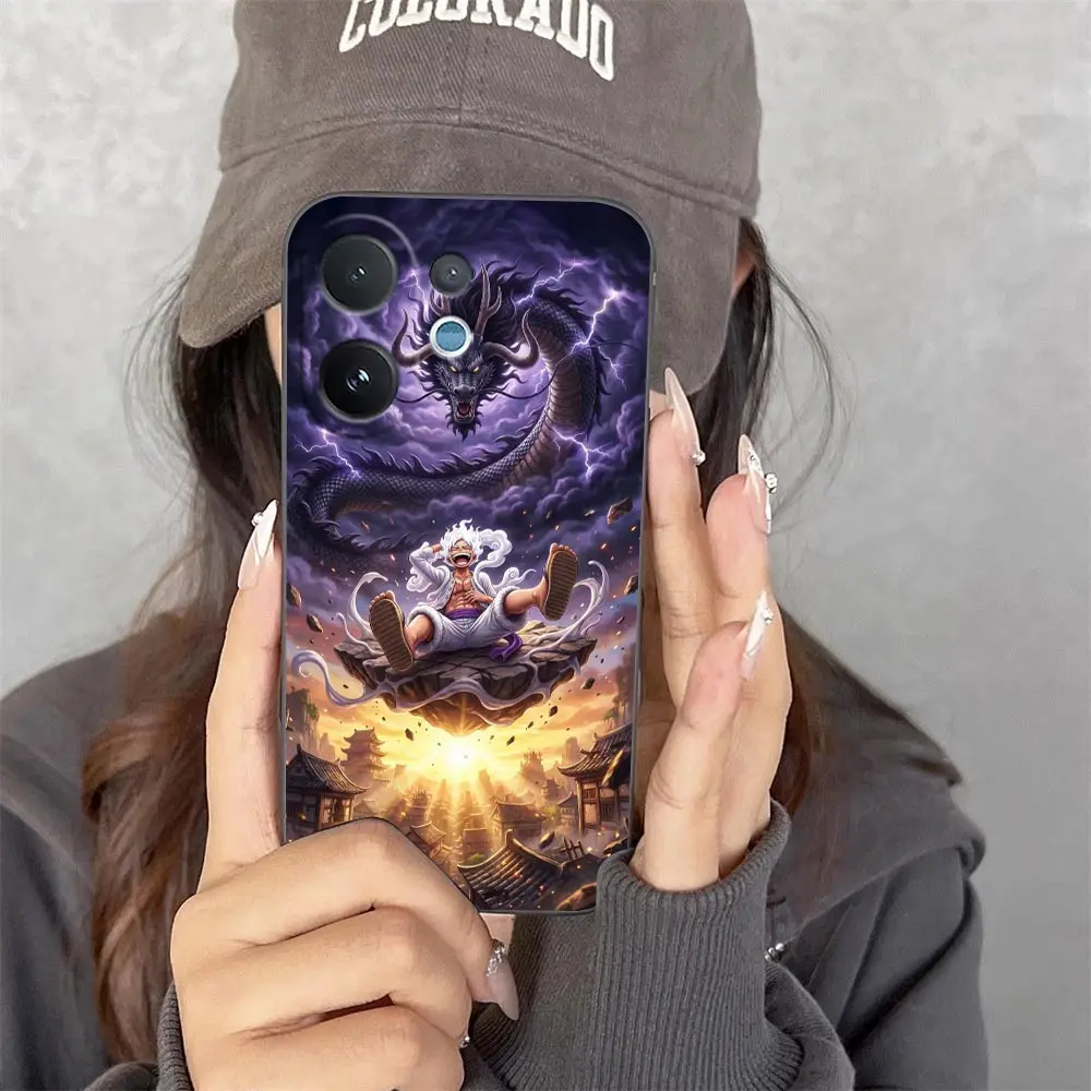 Phone Case For VIVO V70 V60 V50 V40 LITE V20 V21 V23 V23E V25 V25E V27 V27E V29 V29E V30 Cover Gear 5 Luffy Zoro One P-Piece
