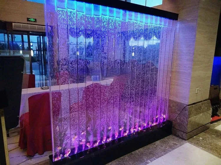 Water Curtain Wall Bubble Water Dance Flying Bath Curtain Subareas Screens Hallway Acrylic