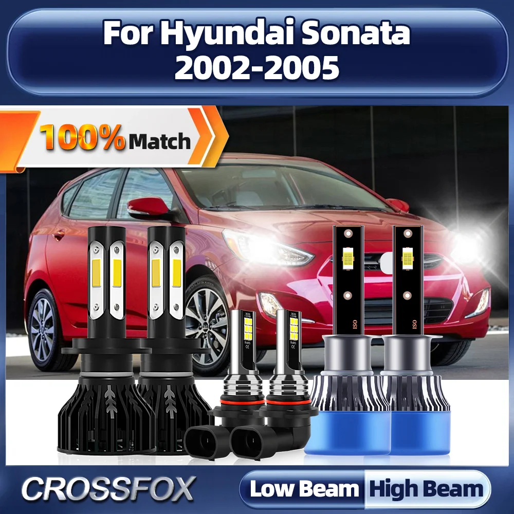 

360W Turbo Car Lights 60000LM LED Headlight Bulbs 6000K White Plug&Play Fog Lamps For Hyundai Sonata 2002 2003 2004 2005