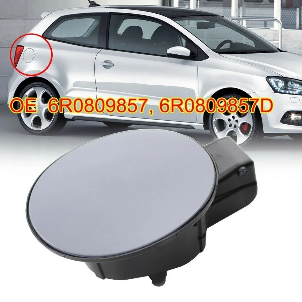 

Fuel Filler Flap Tank Cover For VW Polo 2011-2019 6R0809857D Fuel Gas Tank Door Lid Cover Flap Cap Unprimed