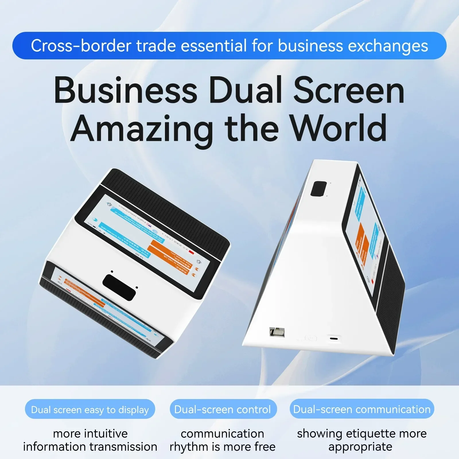 Best quality Desktop dual screen translation 120 language two way instant speech translator device voice translator