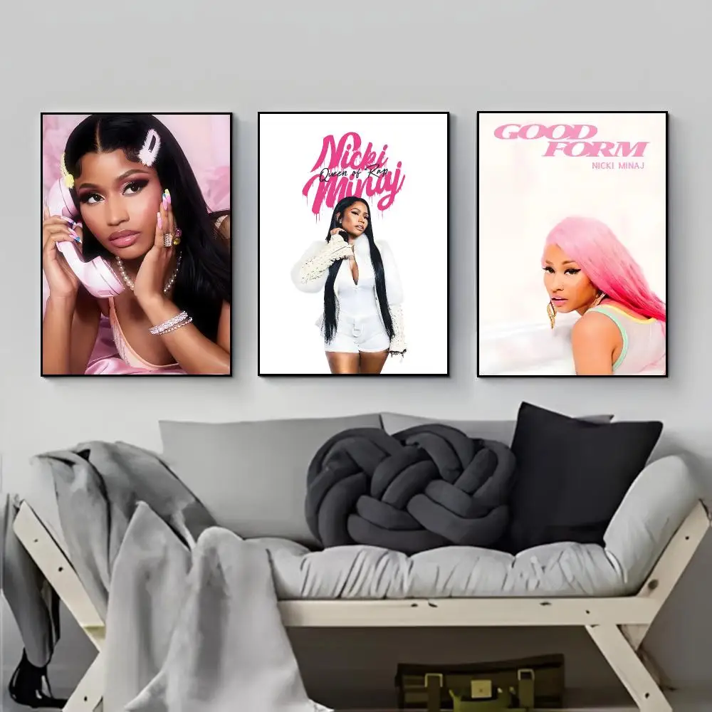 Hip-Hop Fashion Icon N-Nicki Minaj Poster Elegant Indoor Artwork Design & Contemporary Home Decor
