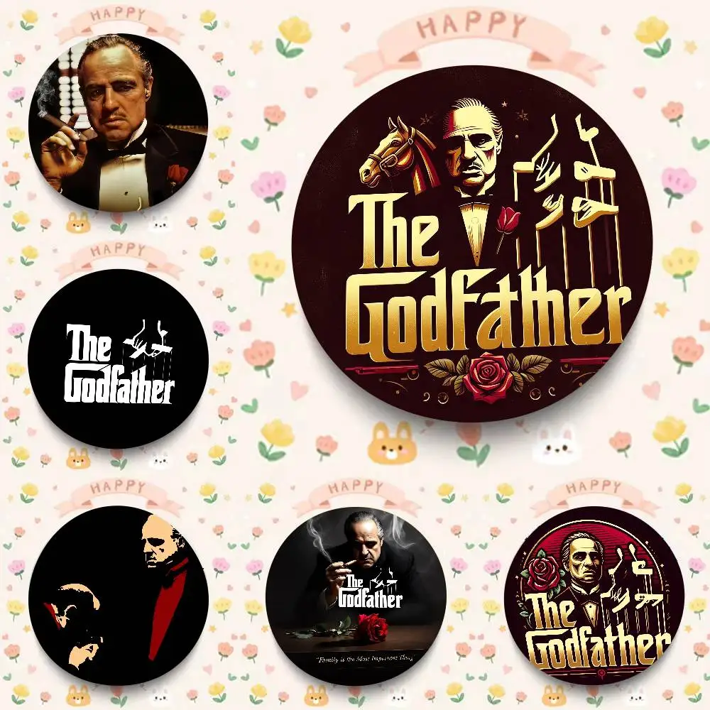 Movie The Godfather Cartoon Game Brooch Badge Bag Jacket Pins Jewelry Accessories Gifts