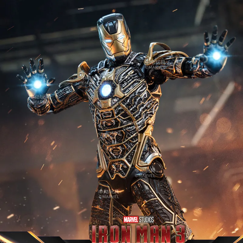

Original ZD Marvel Toys Iron Man 3 MARK41 Bones Action Figure Tony Stark MK41 Armor Model Boy's birthday gift