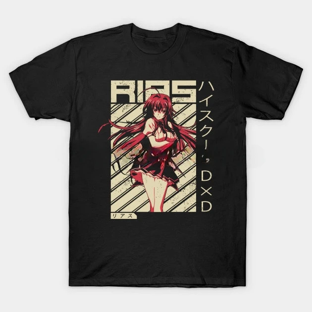 Anime Shirt T Shirt Men Cotton Tees Streetwear Harajuku  Rias Gremory  High School DxD graphic t shirts 2024 summer style funny