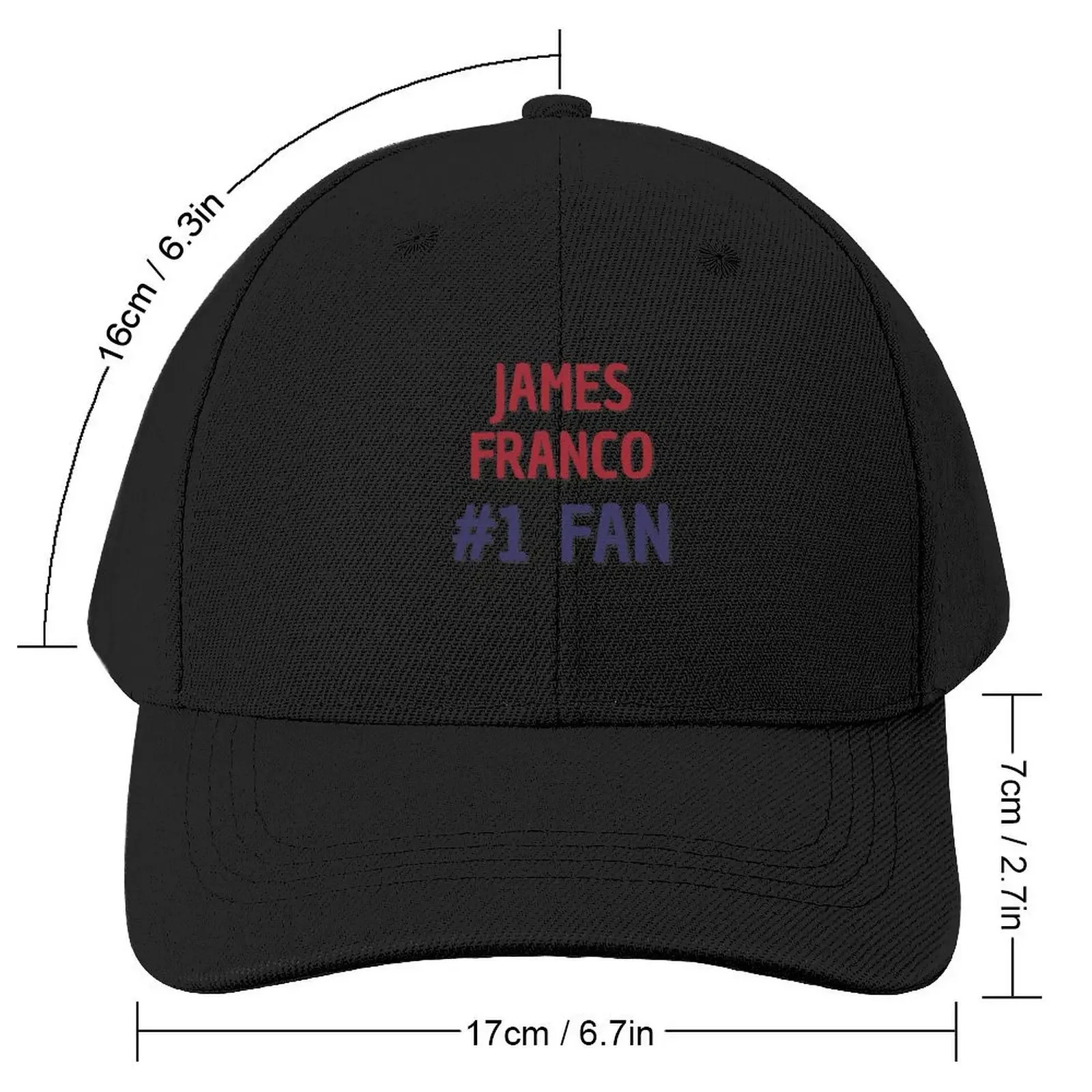 James Franco #1 Fan Baseball Cap Big Size Hat Hat Luxury Brand Brand Man cap Bobble Hat For Man Women's