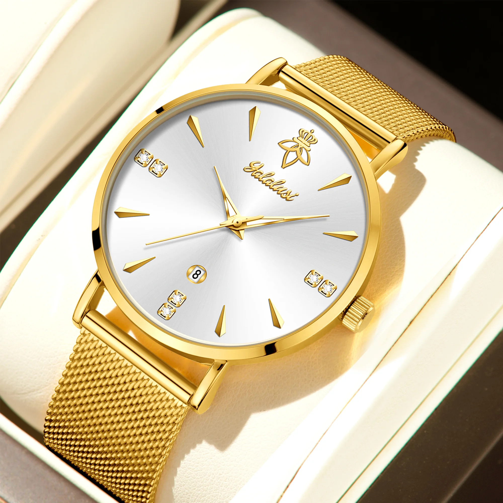 Yalalusi Brand 1 Piece Minimalist and Versatile New Quartz Watch Date Function Luminous Hands Top Gift Choice