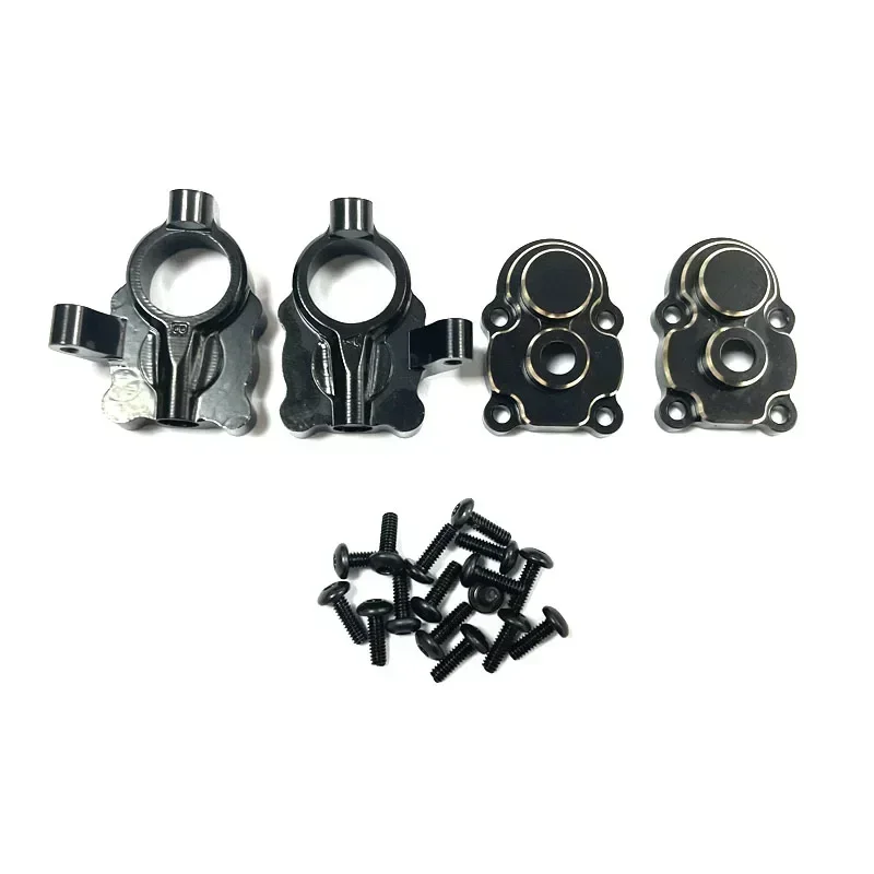 Parti di aggiornamento dell'asse anteriore o posteriore in ottone cingolato per auto RC per FMS 1/24 Wagon FCX24