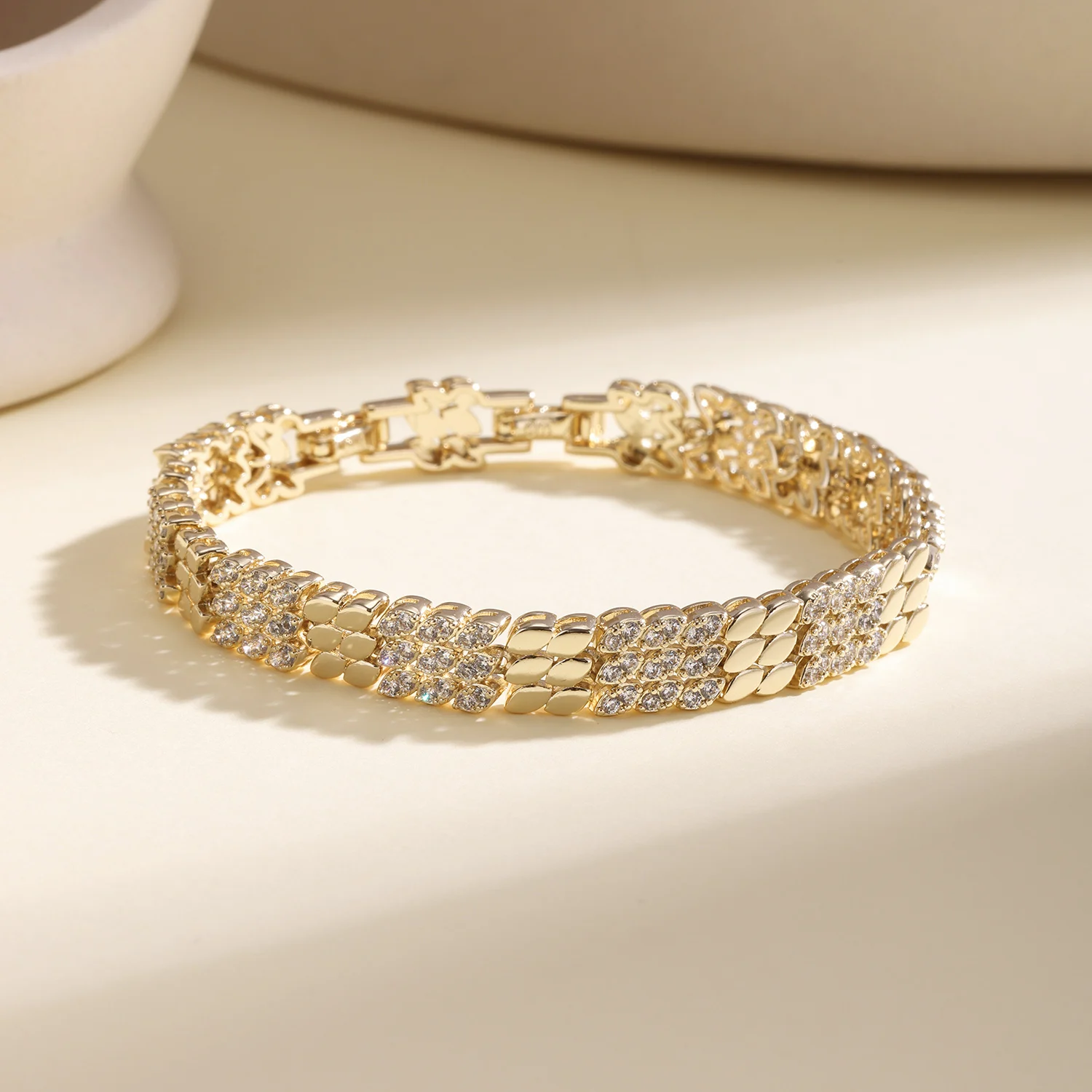 Nidin Neuerscheinung Iced Out Strass Cuban Link Armbänder Hip Hop Bling Kristall Handgelenkschmuck für Frauen Männer Tägliche Party Geschenke – Detail 14