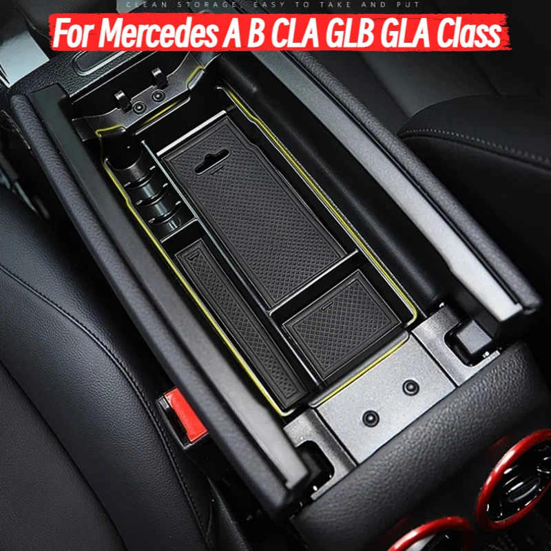 

For Mercedes benz A Class W177 A180 A200 2019 Car Interior Center Console Armrest Storage Box For B GLB Class W247 X247 2020