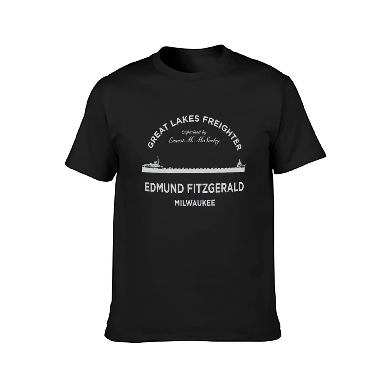 Edmund Fitzgerald Crew T-Shirt oversized boys animal print plain black t shirts men