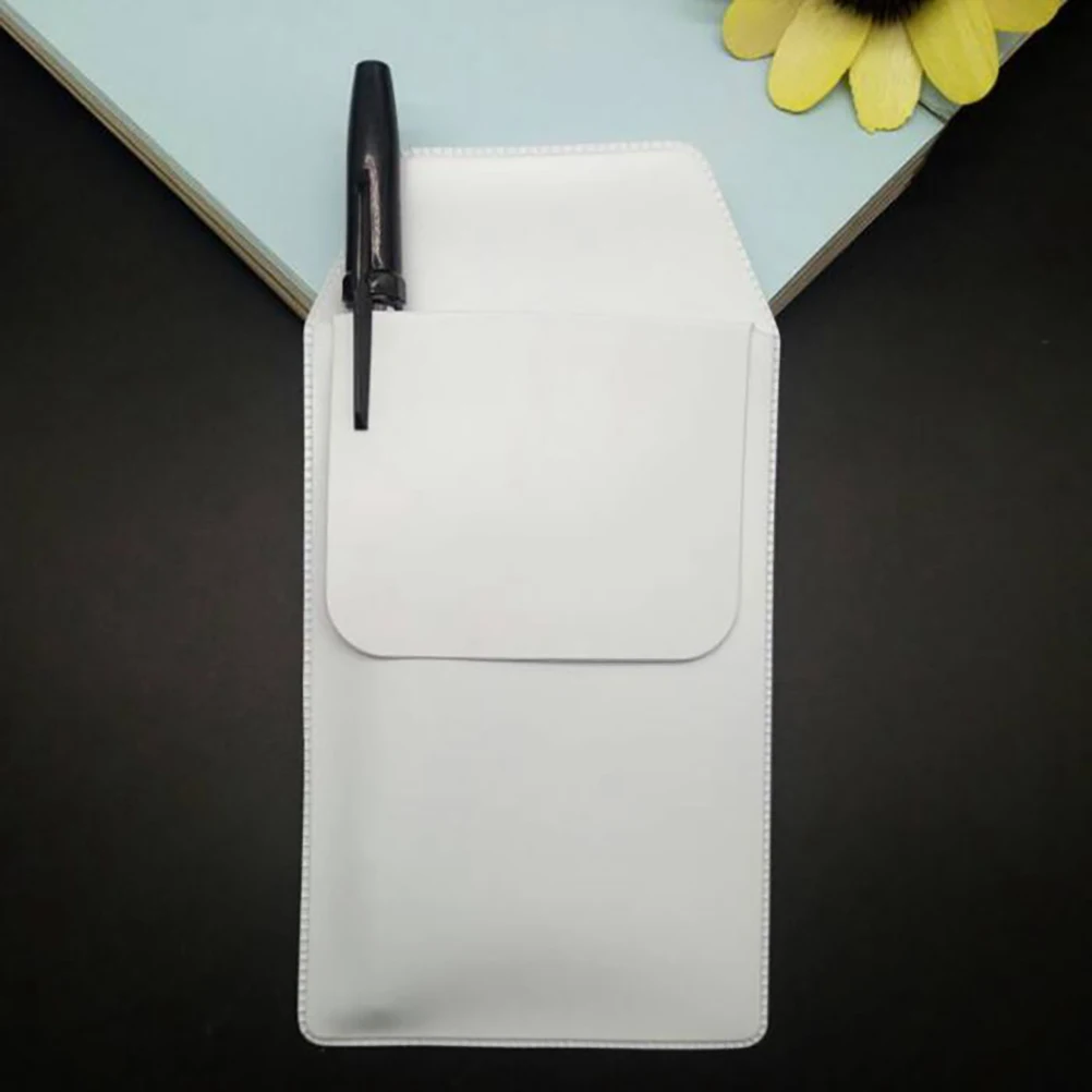 

10 Pcs Grind Arenaceous Transparent Practical Pen Pouch Pen Bag Inserted Leak-Proof Pocket Bag for Docter Nurse (White)