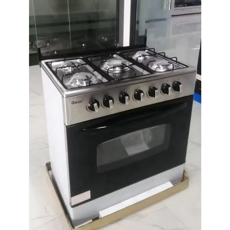 Export of 5-head Vertical Multifunctional Gas Oven Integrated Stove with European and British Standards for Foreign Trade