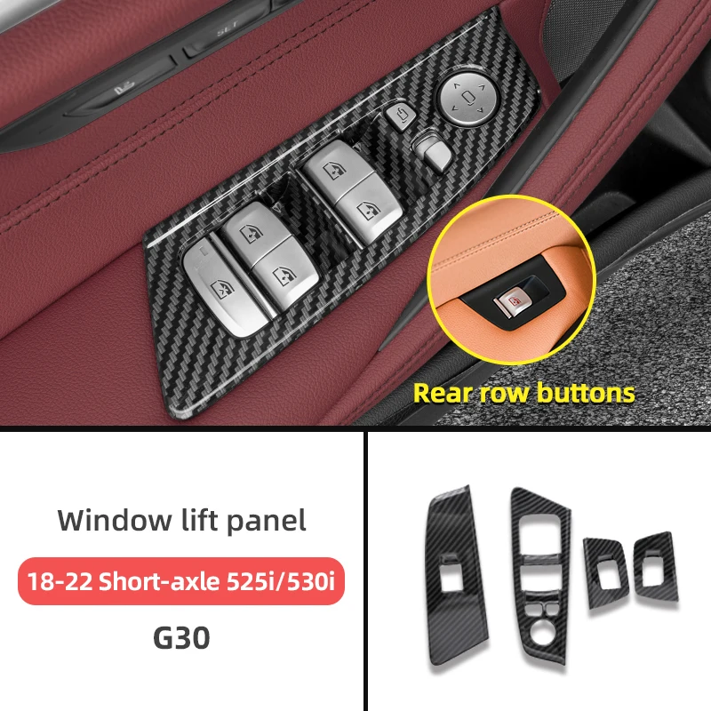 

For BMW 5 7 Series G30 G11 X3 X4 G01 G02 F30 X1 F48 LHD Car Interior Front Rear Door Window Lift Switch Button Panel Trim Cover