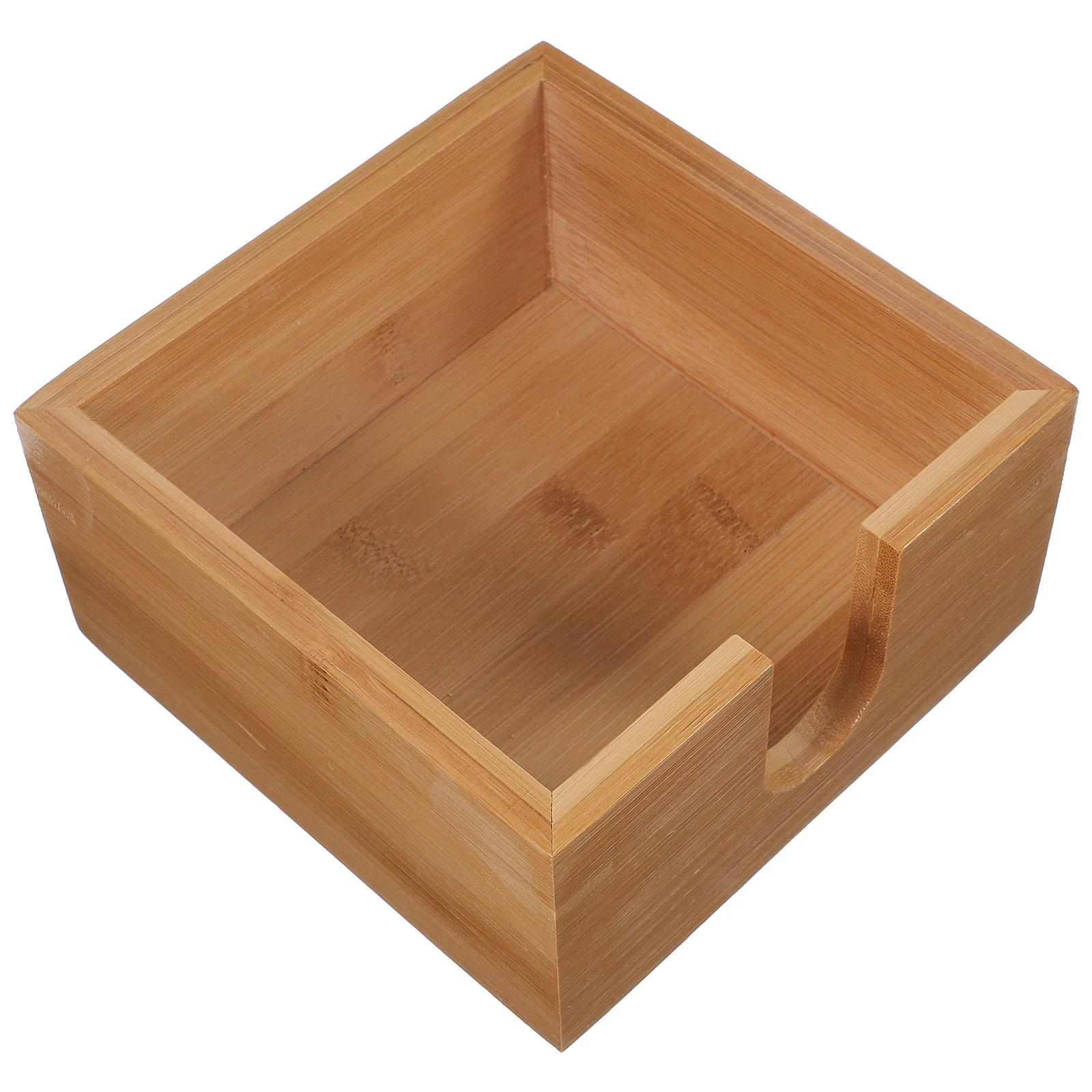 

Bamboo Napkin Holder Tabletop Storage Box for Kitchen Bathroom Paper Towel Dispenser Smooth Modern Household Office