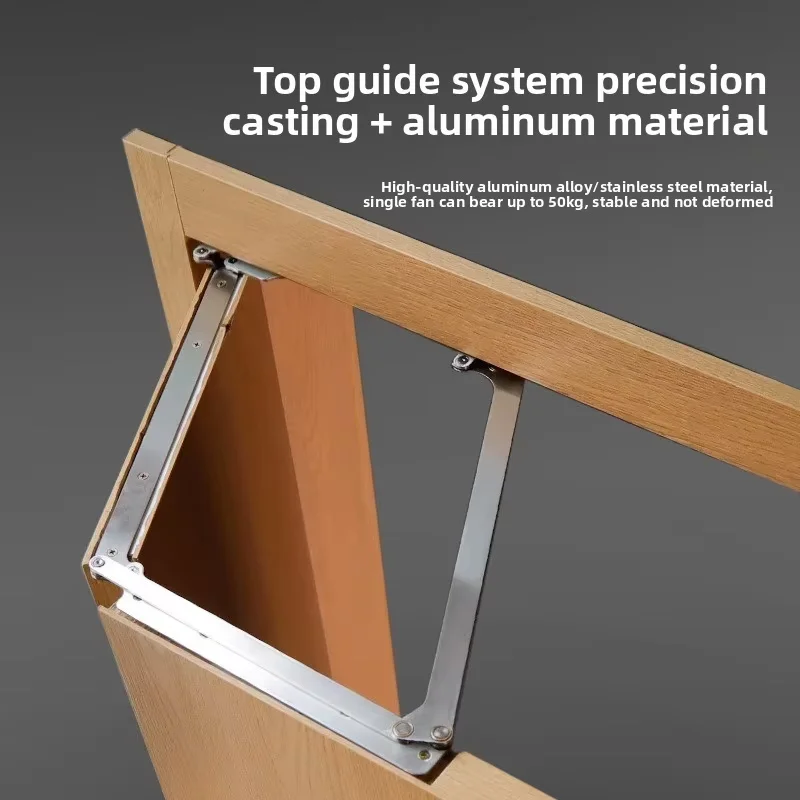 Top Rated Heavy Duty 4 Panels Space Saving Swing Folding Door Hardware Track System Kit Closet Bedroom