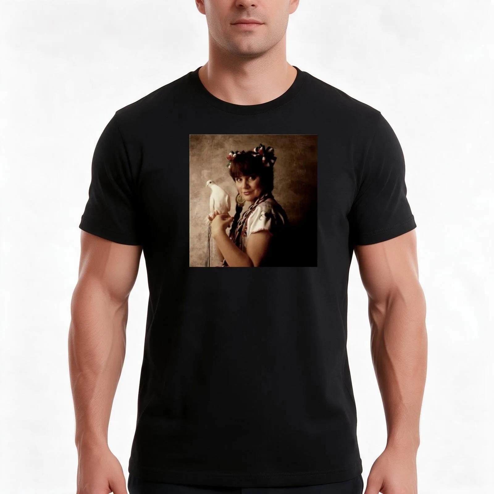 Queen Linda Dove Song T-Shirt, Summer Casual Cotton Tee, Oversized Streetwear Tops, Vintage Graphic Print, Unisex Men Women