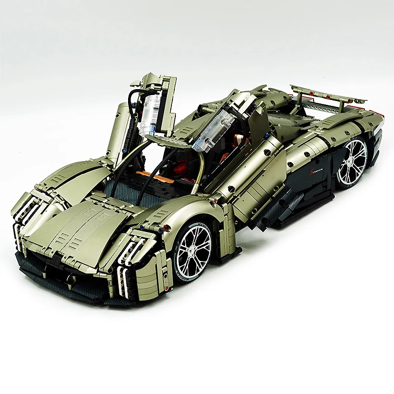 Guly 10626 MOC Aangepaste technische voertuig Supar Sportwagen Hypercar Model Bouwsteen Baksteen Diy Puzzel Speelgoed Verjaardagscadeau voor kind