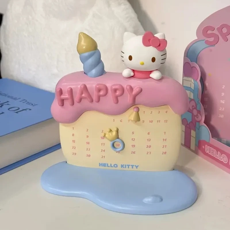 Uroczy kalendarz tortowy Sanrio Hello Kitty, dekoracje, zabawki, kawaii, prezent urodzinowy dla dziewczynek, prezenty świąteczne.