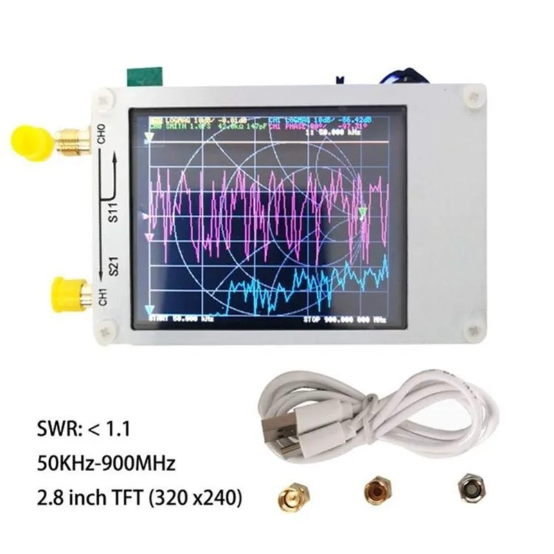 Portable Vector Network Analyzer Shortwave Antenna Tester MF HF VHF Handheld RF Spectrum Analyzer For Radio Signal Detection