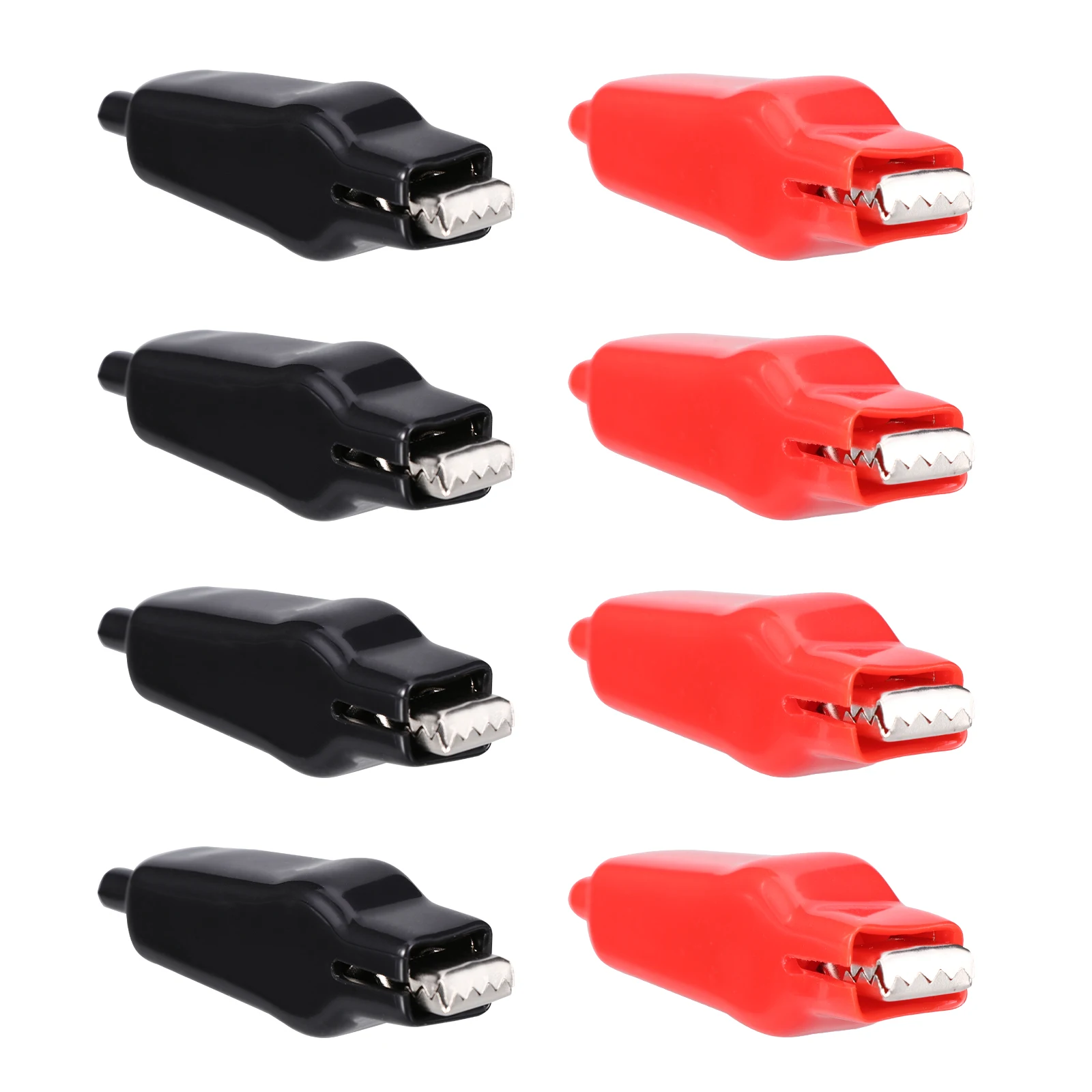 

8 pcs Crocodile Clip Safety Test Insulated Alligator Electric Copper ABS Long Term Non Deformation Multimeter Welding