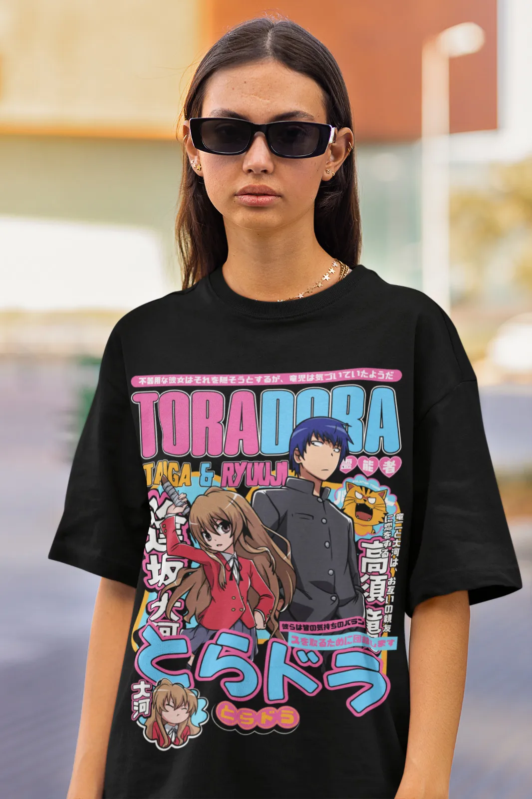 Toradora T-Shirt Taiga Ryuuji Aisaka Takasu Kawaii Anime Tee Gift Shirt All Size
